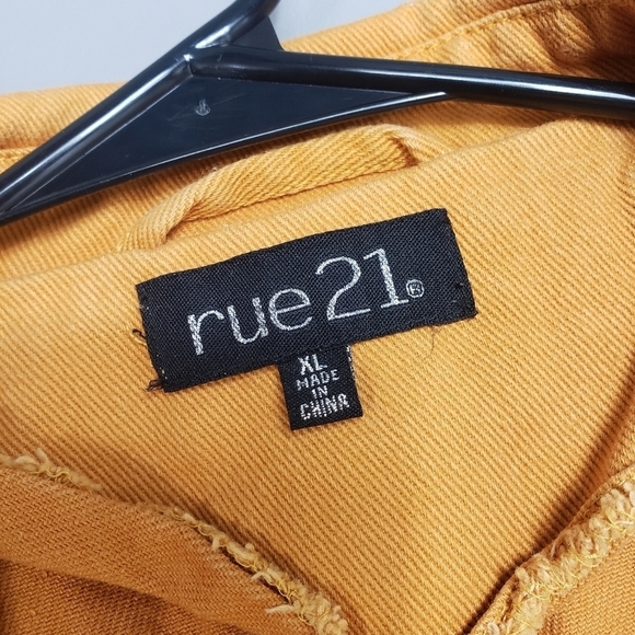 Rue21 mustard yellow cropped jacket size XL - Picture 6 of 13